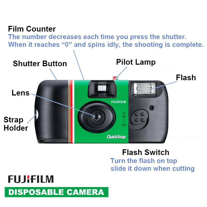 Fujifilm QuickSnap Flash 400 Disposable Camera (27 Exposures)