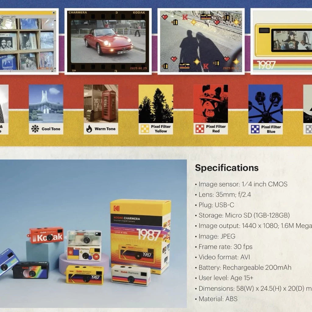 Kodak Charmera 1987 Retro Mini Camera Blind Box (1 PCS)